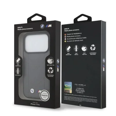 Bmw Iphone 17 Pro Max Case - Magsafe Quilted Leather With Metal Logo